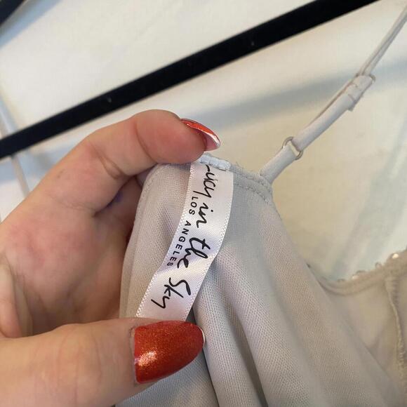 LUCY IN THE SKY silver sequin mini cocktail dress - Picture 7 of 7